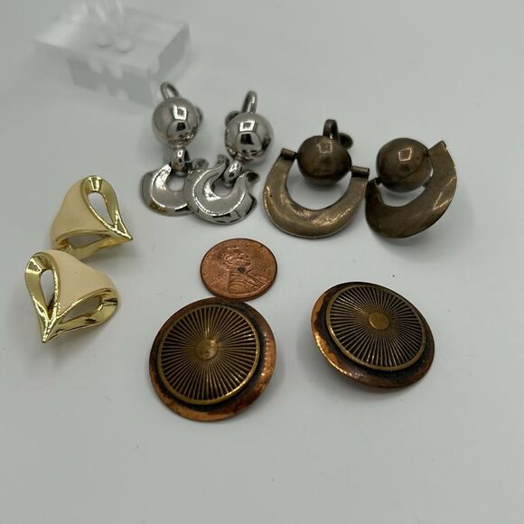 Mixed Metal Vintage Earrings Set - Picture 10 of 10